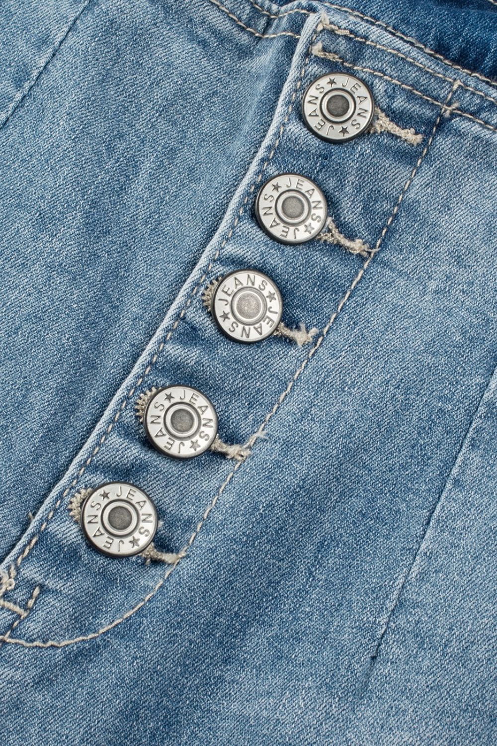 Button Fly High Waist Jeans