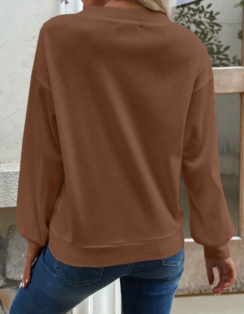 Load image into Gallery viewer, V-Neck Dropped Shoulder Blouse
