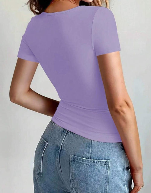 Load image into Gallery viewer, Round Neck Short Sleeve T-Shirt
