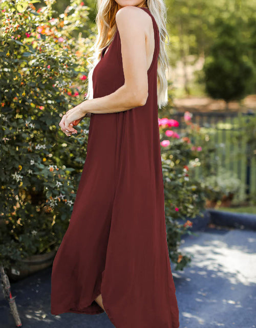 Load image into Gallery viewer, Full Size V-Neck Midi Tank Dress
