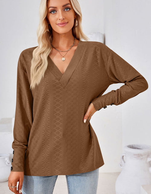 Load image into Gallery viewer, V-Neck Long Sleeve Blouse
