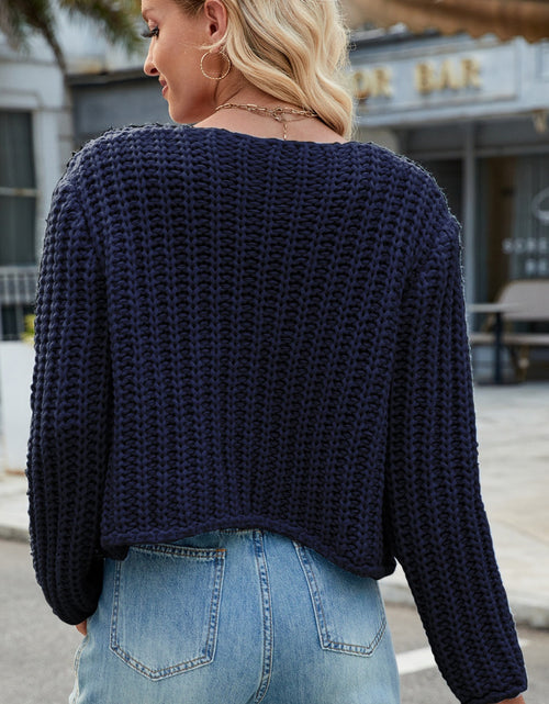 Load image into Gallery viewer, Round Neck Button Up Cardigan with Pockets
