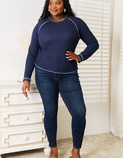 Load image into Gallery viewer, Basic Bae Long Raglan Sleeve Round Neck Top
