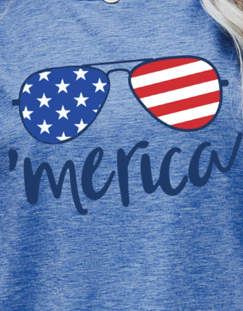 Load image into Gallery viewer, US Flag Glasses Graphic Tee
