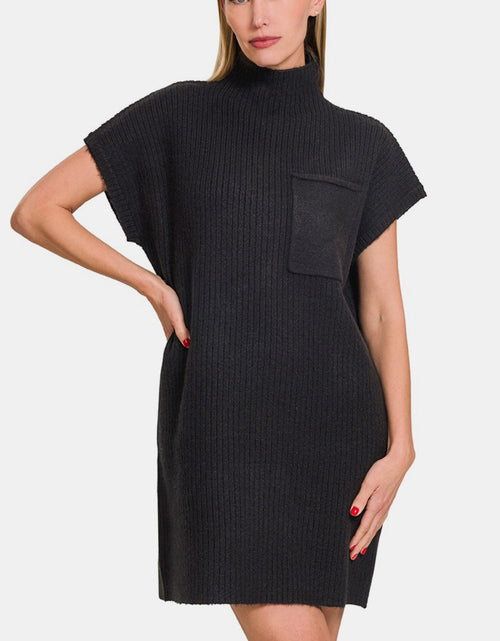 Load image into Gallery viewer, Zenana Short Sleeve Sweater Mini Dress
