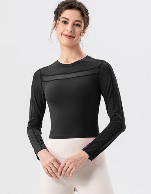 Load image into Gallery viewer, Round Neck Long Sleeve Active T-Shirt
