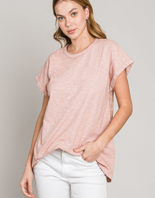 Load image into Gallery viewer, Cotton Bleu by Nu Label Plaid Short Sleeve T-Shirt
