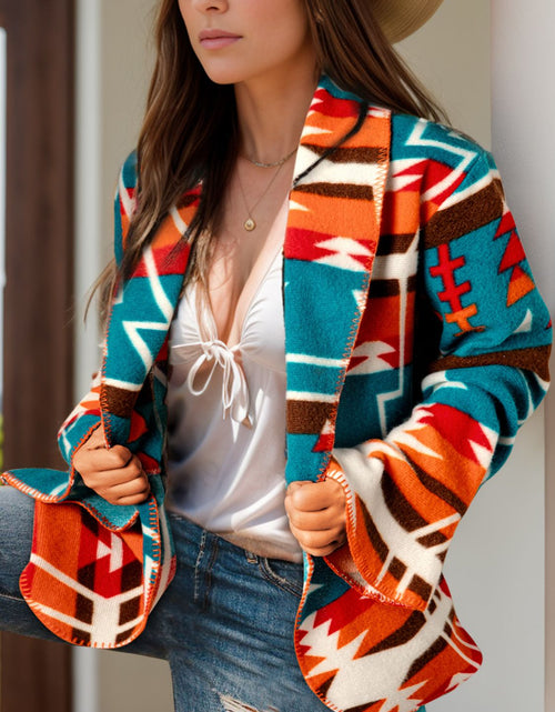 Load image into Gallery viewer, Collared Neck Long Sleeve Jacket
