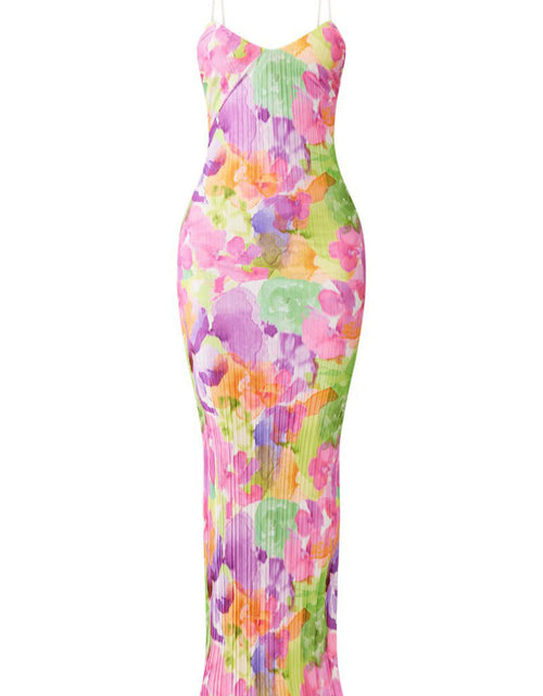 Load image into Gallery viewer, Backless Printed Maxi Cami Dress
