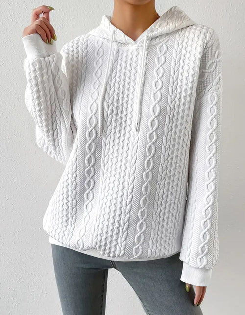 Load image into Gallery viewer, Drawstring Drop Shoulder Long Sleeve Hoodie
