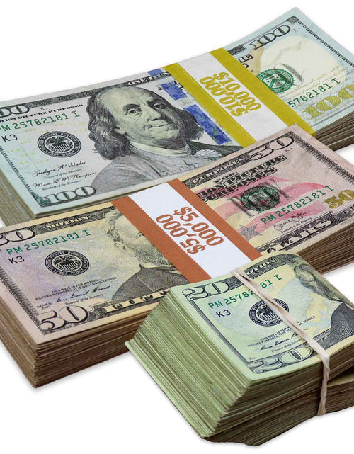 Load image into Gallery viewer, $17,000 ✔️RealAged™ Full Print New Series Stacks &amp; Band Pack by Prop Money Inc
