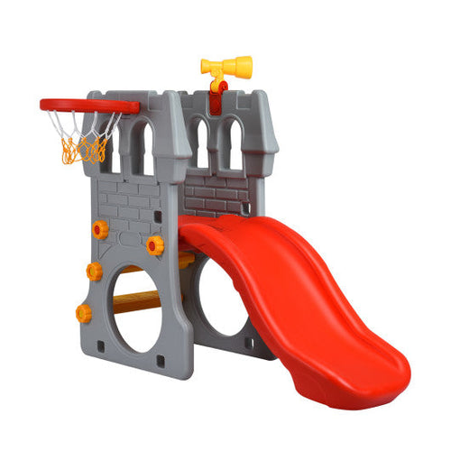 Load image into Gallery viewer, 5 in 1 Toddler Climber Slide Playset with Basketball Hoop and Telescope
