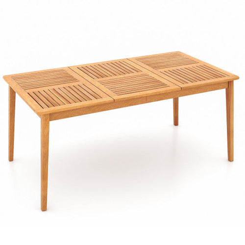 Load image into Gallery viewer, 6-Person Outdoor Acacia Wood Rectangular Bistro Dining Table

