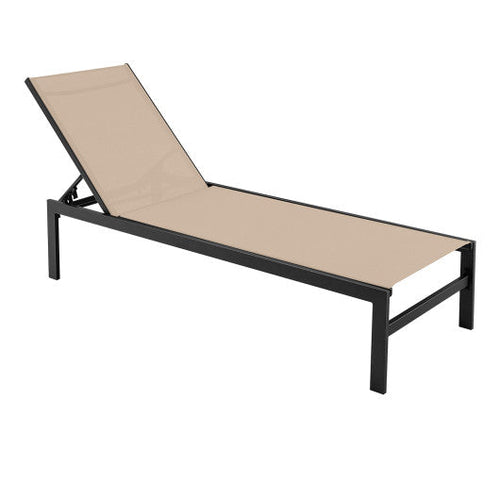 Load image into Gallery viewer, 6-Position Chaise Lounge Chairs with Rustproof Aluminium Frame-Brown
