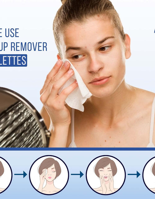 Load image into Gallery viewer, Makeup Removal Wipes 12 Pack (720 Wipes Total) – Ultra-Soft Facial Cleansing Towelettes Dissolve All Traces of Dirt, Oil &amp; Makeup – Gentle Enough for Contact Lens Wearers, Safe for Eye by Pursonic
