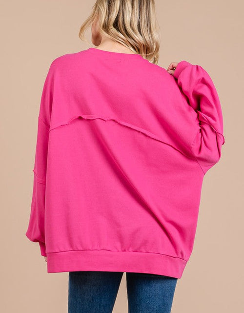 Load image into Gallery viewer, Ces Femme Exposed Seam Long Sleeve Sweatshirt
