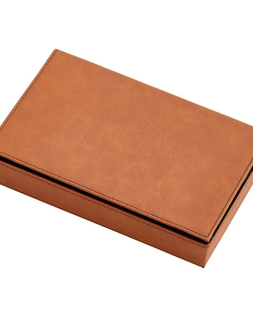 Load image into Gallery viewer, Leatherette 2 Card Deck Set, Caramel 5" X 7.75" by Creative Gifts
