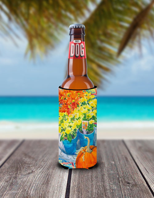 Load image into Gallery viewer, Flower - Mums Ultra Beverage Insulators for slim cans 6005MUK by Caroline's Treasures
