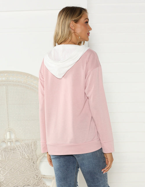 Load image into Gallery viewer, Shiny Contrast Zip Detail Hoodie
