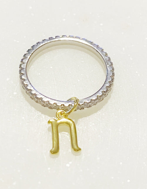 Load image into Gallery viewer, Dangle Initial Ring by Ellisonyoung.com
