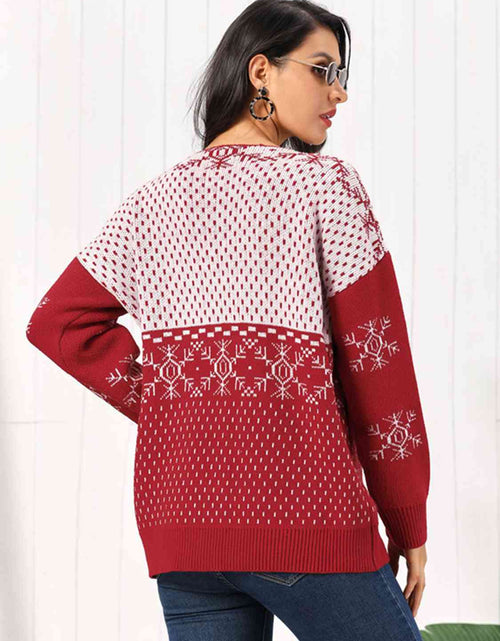 Load image into Gallery viewer, Snowflake Button Down Cardigan
