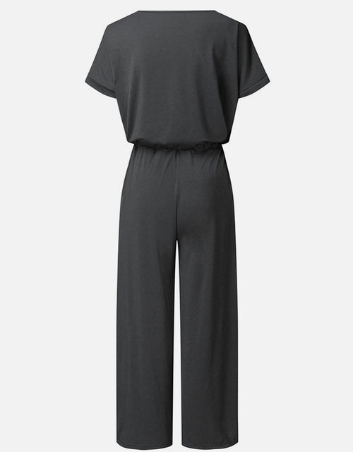 Load image into Gallery viewer, V-Neck Short Sleeve Jumpsuit
