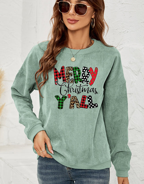 Load image into Gallery viewer, MERRY CHRISTMAS Y'ALL Graphic Sweatshirt
