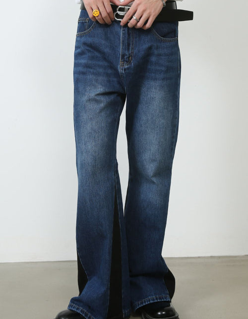 Load image into Gallery viewer, Men's Contrast Bootcut Jeans with Pockets
