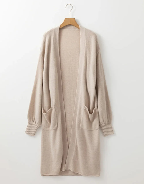 Load image into Gallery viewer, Pocketed Open Front Long Sleeve Cardigan
