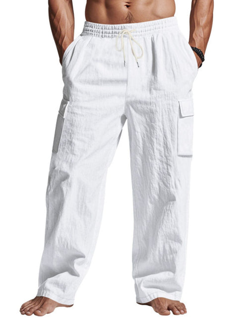 Load image into Gallery viewer, Men's Full Size Drawstring Pants with Pockets Plus Size
