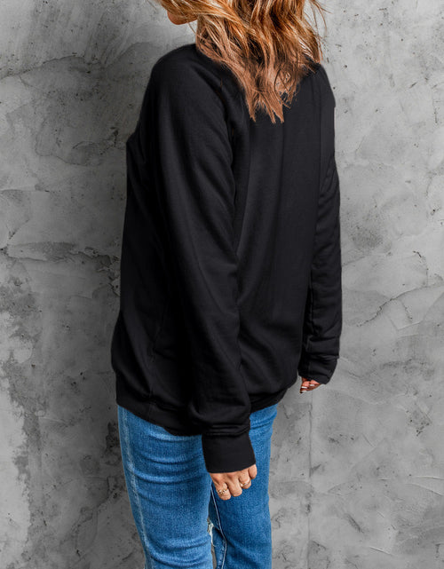 Load image into Gallery viewer, Pumpkin Round Neck Long Sleeve Sweatshirt
