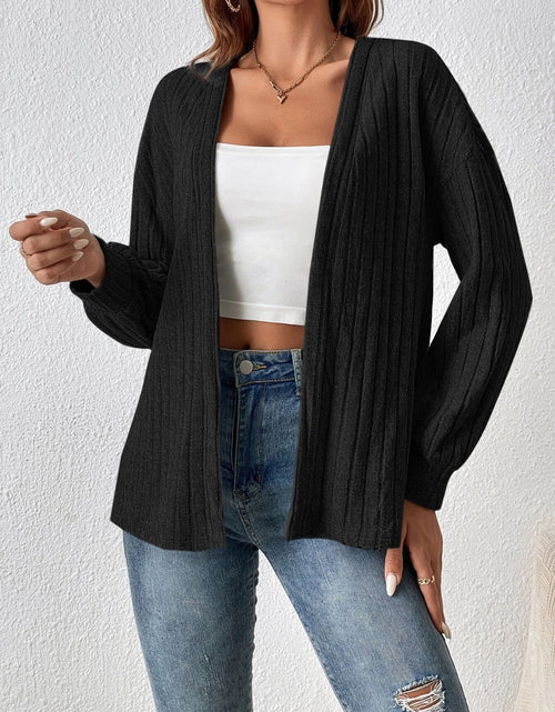 Load image into Gallery viewer, Open Front Long Sleeve Cardigan
