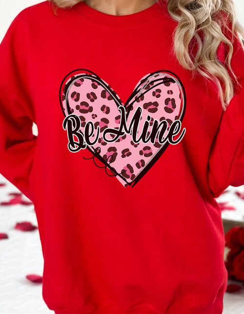Load image into Gallery viewer, Valentine's Day BE MINE Heart Long Sleeve Sweatshirt
