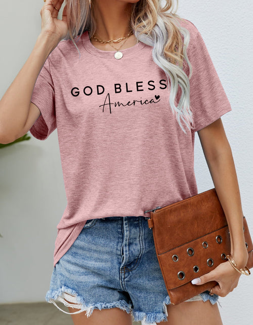 Load image into Gallery viewer, GOD BLESS AMERICA Graphic Short Sleeve Tee
