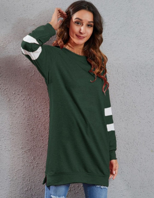 Load image into Gallery viewer, Full Size Striped Round Neck Long Sleeve T-Shirt
