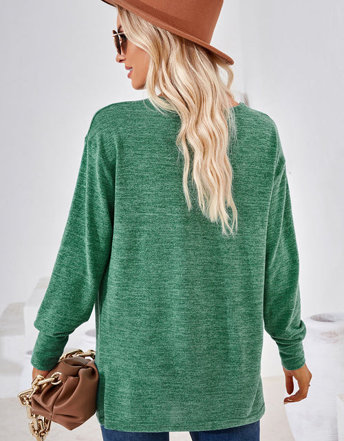 Load image into Gallery viewer, V-Neck Dropped Shoulder T-Shirt
