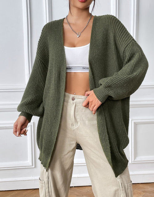Load image into Gallery viewer, Open Front Long Sleeve Cardigan
