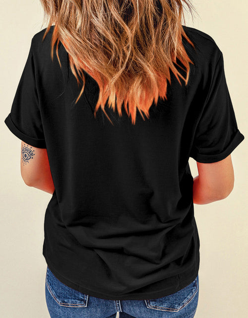Load image into Gallery viewer, Graphic Round Neck Short Sleeve T-Shirt
