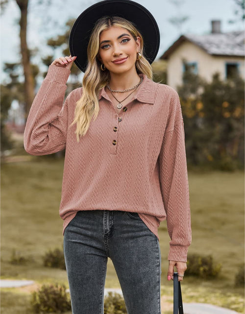 Load image into Gallery viewer, Collared Neck Long Sleeve Blouse
