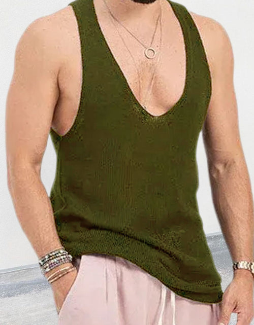 Load image into Gallery viewer, Men's Plus Size V-Neck Wide Strap Tank
