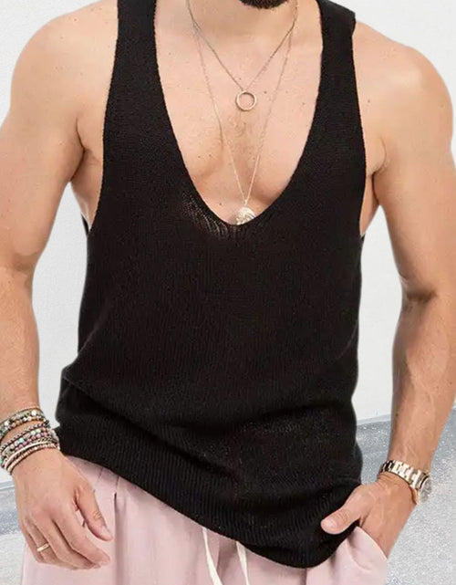 Load image into Gallery viewer, Men's Scoop Neck Knit Tank
