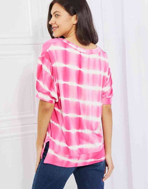 Load image into Gallery viewer, Yelete Full Size Oversized Fit V-Neck Striped Top
