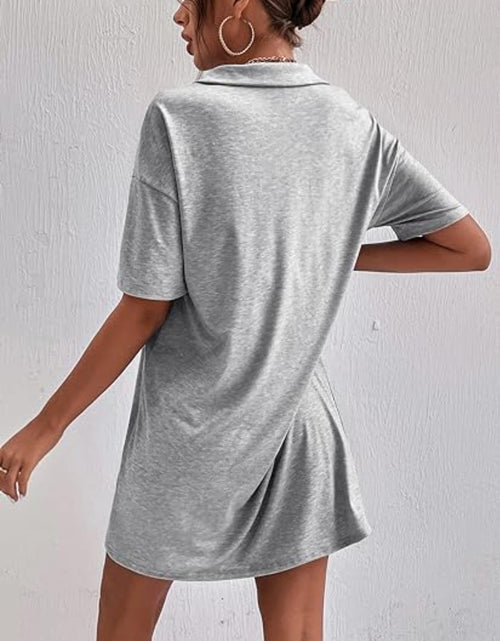 Load image into Gallery viewer, Johnny Collar Short Sleeve Polo Dress
