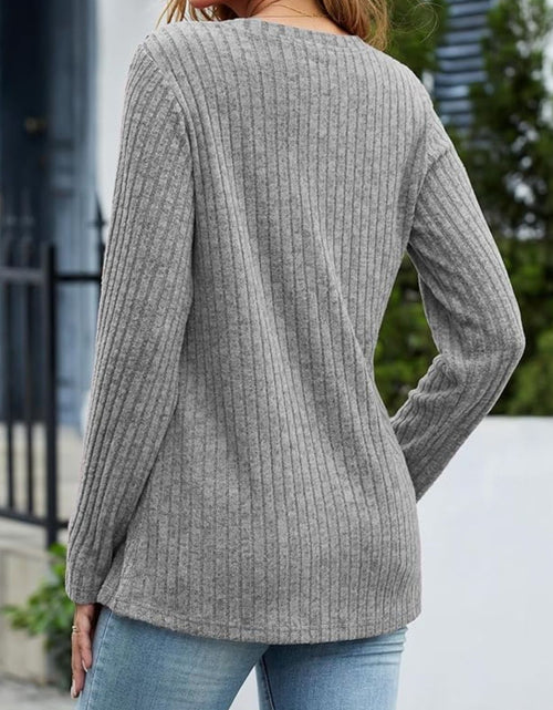 Load image into Gallery viewer, V-Neck Long Sleeve T-Shirt
