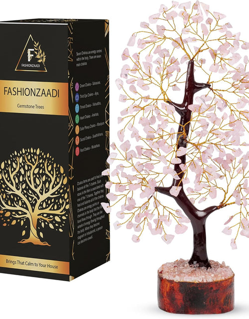 Load image into Gallery viewer, Rose Quartz Crystal Tree of Life for Women Office Decor, Good Luck, Money, Meditation, Positivity, Handmade Healing Crystal Stones Bonsai Tree Spiritual Birthday Gifts for Women
