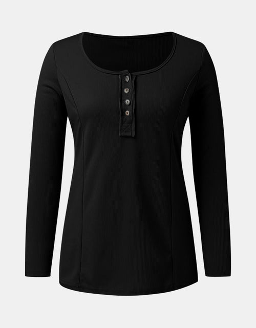 Load image into Gallery viewer, Full Size Scoop Neck Long Sleeve T-Shirt
