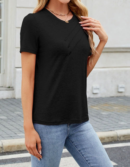 Load image into Gallery viewer, Round Neck Short Sleeve T-Shirt
