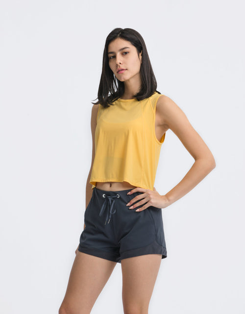 Load image into Gallery viewer, Millennia Round Neck Cropped Active Tank
