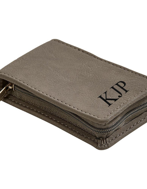Load image into Gallery viewer, Leatherette Manicure Set, Grey 4.25" X 2.5" by Creative Gifts
