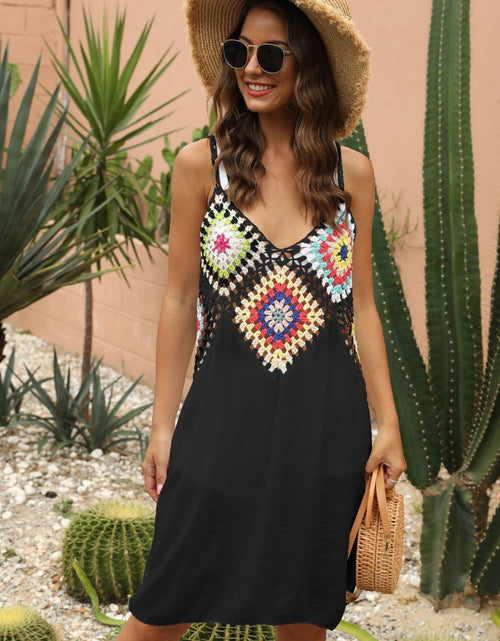 Load image into Gallery viewer, Openwork Sleeveless Embroidery Dress
